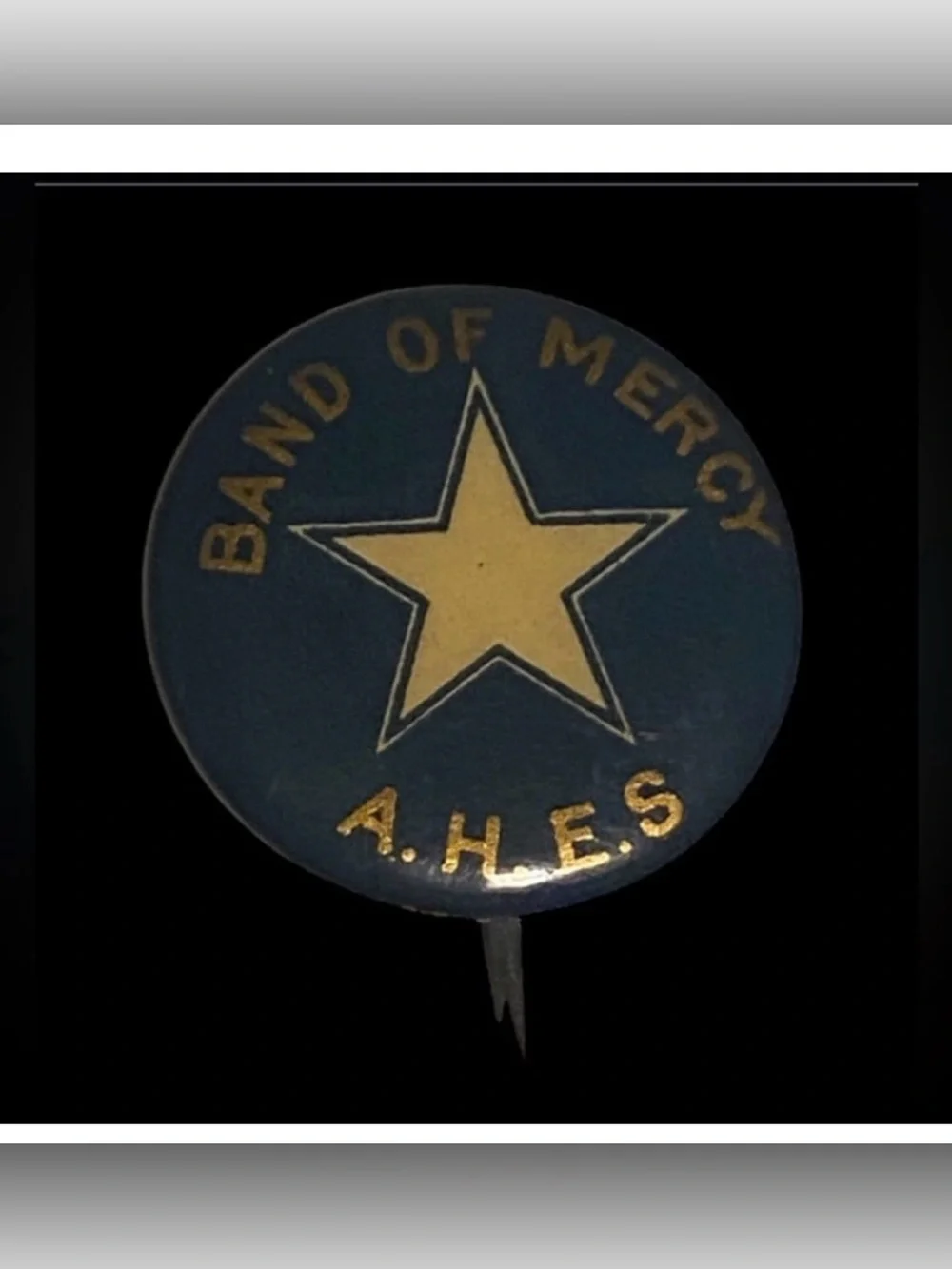 Vintage Band of Mercy Small Button Pin #7631